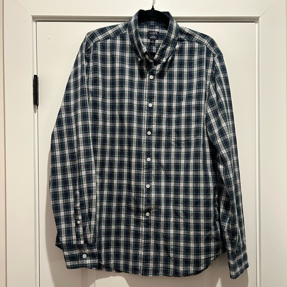 J.Crew Classic Fit Plaid Button-Up Shirt Long Sleeve Men’s Large